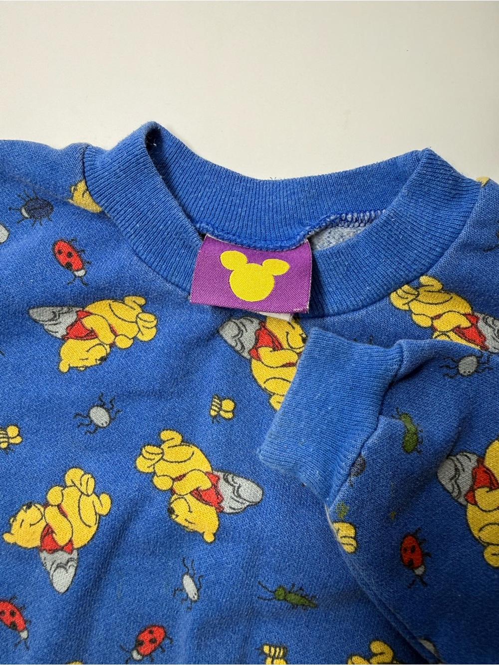Vintage Disney Winnie The Pooh 90s Purple Tag Toddler Sweatshirt Size 2T